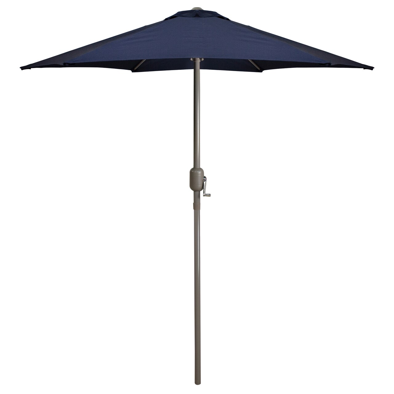 Northlight 7.5ft Outdoor Patio Market Umbrella with Hand Crank, Midnight Blue